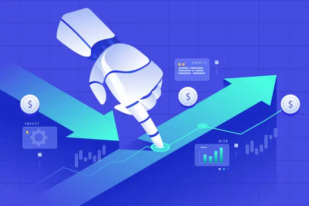ai investment robot trade illustration